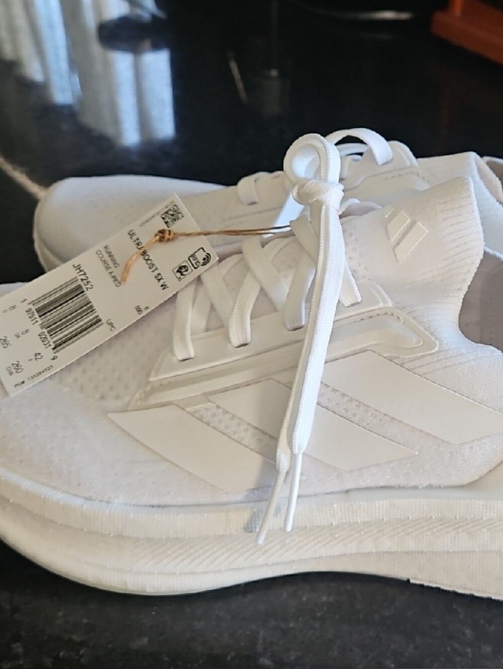 Adidas All-White UltraBoost Style Running Shoes